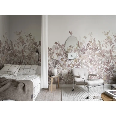 Roosa kukkatapetti makuuhuoneeseen Rebel Wallsilta R14533 image