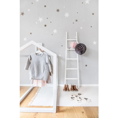 Stargazing rauhallinen vaalea tahtitapetti muraltapetti lapsille Rebel Wallsilta R14572 image