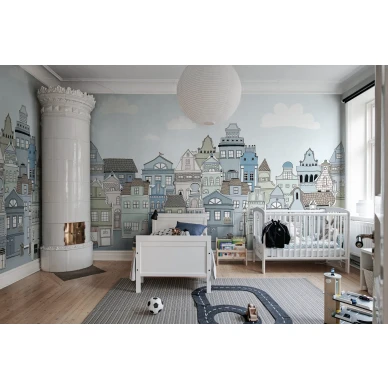 Lastenhuoneen talotapetti London Houses Rebel Wallsilta R14603 image