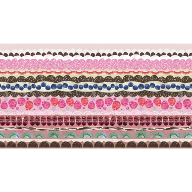 Sugar Stripes roosa karkkitapetti Rebel Wallsilta koko kuvio R14621 image