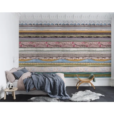 Her Royal Slumber varikas raidallinen muraltapetti lapsille Rebel Wallsilta R14632 image