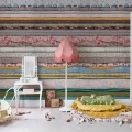 Her Royal Slumber varikas raidallinen tapetti lastenhuoneeseen Rebel Wallsilta R14632