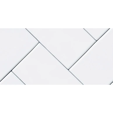 Fishbone Tiles valkoinen kalaruotokuvioinen muraltapetti lahikuva Rebel Wallsilta R14781 image