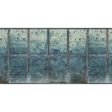 Metal Gradient teollisuustyylinen sininen muraltapetti Rebel Wallsilta koko kuvio R14911 image