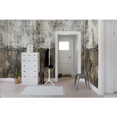 Brooklyn Wall ruskea teollisuustyylinen muraltapetti eteiseen Rebel Wallsilta R14981 image