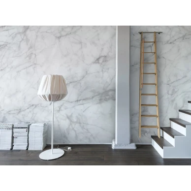 Marble Art valkoinen marmoritapetti olohuoneeseen Rebel Wallsilta R15181 image