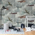 Aero Show klassinen lentokonetapetti lasten muraltapetti Rebel Wallsilta R15211