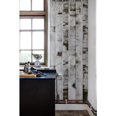 Metal Birch metallinen koivutapetti keittioon Rebel Wallsilta R15221 image