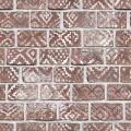 Decorated Bricks punainen tiiliseina Rebel Wallsilta R15231