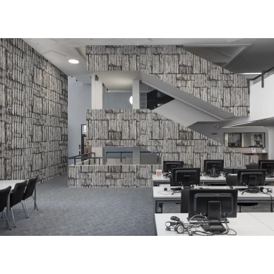 Backyard teollishenkinen harmaa peltitapetti tyohuoneeseen Rebel Wallsilta R15242 image