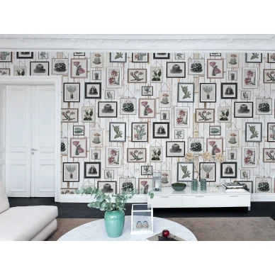 Cactus Wall Art tauluseinatapetti olohuoneeseen Rebel Wallsilta R15322 image