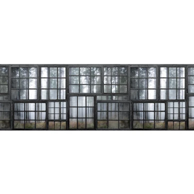 Cabin ikkunatapetti metsanakymalla koko kuvio Rebel Wallsilta R15341 image