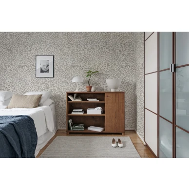 Raku Crackle vaalea graafinen tapetti makuuhuoneeseen Rebel Wallsilta R14671 image