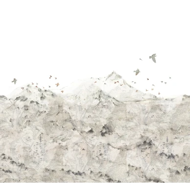 Paper Mountains beigeharmaa vuoritapetti Rebel Wallsilta R13871 image