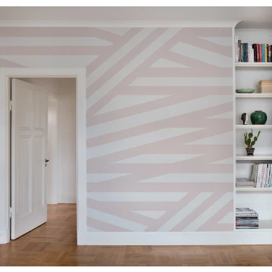 Sailors Sea roosa raidallinen graafinen tapetti Rebel Wallsilta R15142 image