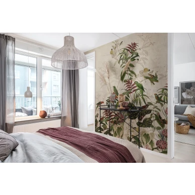 Vigor vaalea kukkatapetti makuuhuoneeseen Rebel Wallsilta R17151 image