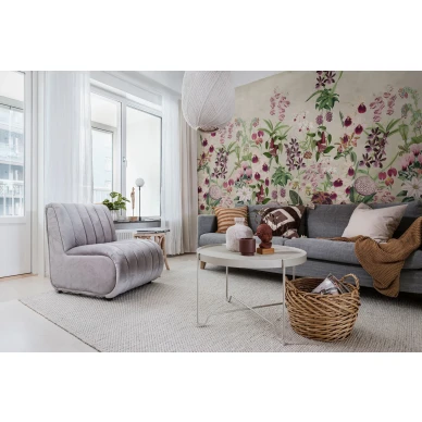 Alices Garden suurikuvioinen varikas kukkatapetti olohuoneeseen Rebel Wallsilta R17161 image