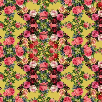 Floral Frida keltainen ruusutapetti Rebel Wallsilta R15712 image