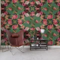 Floral Frida varikas kukkatapetti olohuoneeseen Rebel Wallsilta R15711
