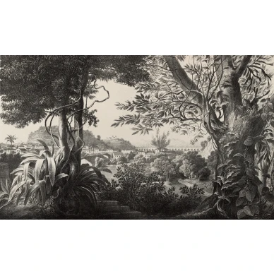 Mirage mustavalkoinen talotapetti koko kuvio Rebel Wallsilta R15811 image