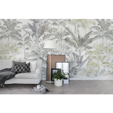 Pride Palms vaalea palmutapetti olohuoneeseen Rebel Wallsilta R15901 image