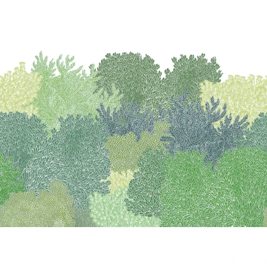 Hideaway vihrea puutapetti koko kuvio Rebel Wallsilta R16021 image