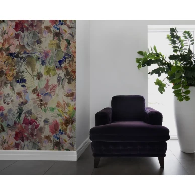 Floral Splendor varikas kukkatapetti olohuoneeseen Rebel Wallsilta R16041 image
