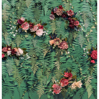 Unfading Flowers vihrea kukkatapetti Rebel Wallsilta R15801 image