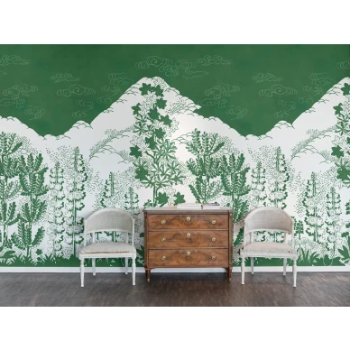 Eden hauska vihrea vuoritapetti Rebel Wallsilta R15721 image