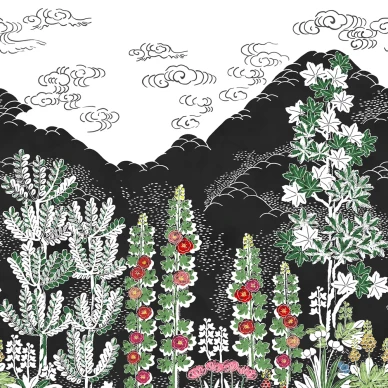 Eden musta ja varikas vuoritapetti Rebel Wallsilta R15722 image