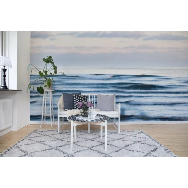 Sea Sunrise auringonnousu valokuvatapetti olohuoneeseen Rebel Wallsilta R16361 image