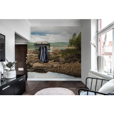 Boulder saaristomaisema valokuvatapetti eteiseen Rebel Wallsilta R16431 image