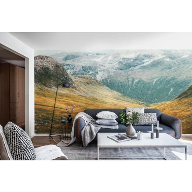 Home of the Giants valokuvatapetti Norjan vuoristomaisemalla olohuoneeseen Rebel Wallsilta R16441 image
