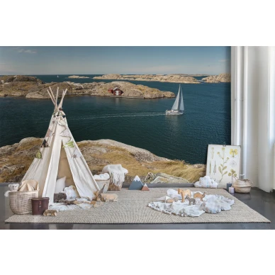 Coast Life saaristomaisema valokuvatapetti lastenhuoneeseen Rebel Wallsilta R16501 image