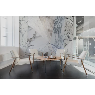 Big Diamond vaalea marmoritapetti ruokailuhuoneeseen Rebel Wallsilta R13426 image