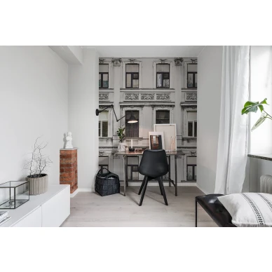 Rue Relief valkoinen kaupunkimuraltapetti tyohuoneeseen Rebel Wallsilta R15932 image