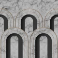 Arch Deco marmorinen kaareva graafinen muraltapetti Rebel Wallsilta R16103