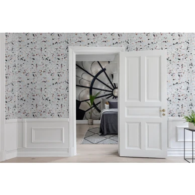 Crystal Ceiling mustavalkoinen graafinen kattotapetti Rebel Wallsilta R16120 image