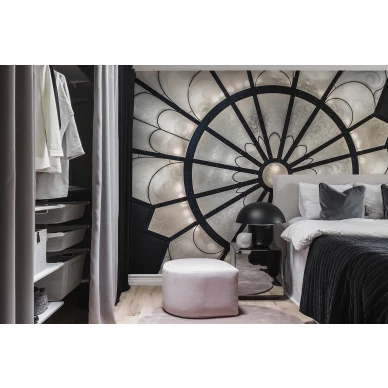 Crystal Ceiling mustavalkoinen kattotapetti makuuhuoneeseen Rebel Wallsilta R16120 image