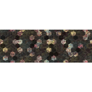 Vinum Hexagon geometrinen kukkakuvioinen muraltapetti koko leveys Rebel Wallsilta R16241 image
