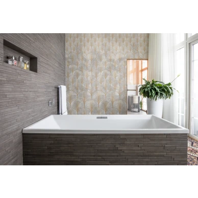 Opulent Shadows geometrinen muraltapetti kylpyhuoneeseen Rebel Wallsilta R16271 image