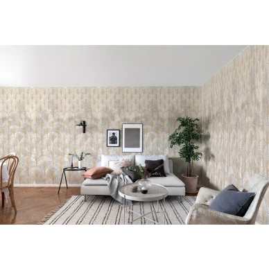 Opulent Shadows geometrinen muraltapetti olohuoneeseen Rebel Wallsilta R16271 image