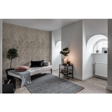 Opulent Shadows ylellinen geometrinen kaareva muraltapetti olohuoneeseen Rebel Wallsilta R16271 image