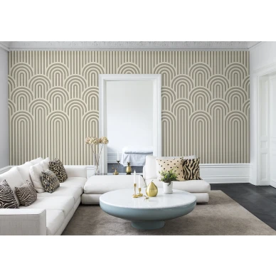 Happy Hills beige graafinen muraltapetti olohuoneeseen Rebel Wallsilta R16282 image