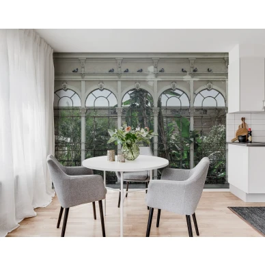 Dove Gardens vihrea puutarhatapetti keittioon Rebel Wallsilta R16261 image