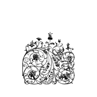 Garden Gate mustavalkoinen kuviollinen muraltapetti yksi toisto Rebel Wallsilta R13241 image