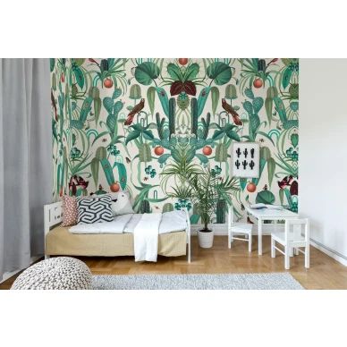 Cuba Jungle vihrea kasvitapetti Rebel Wallsilta R16161 image