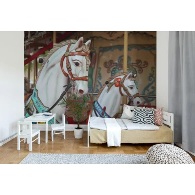 Carousel varikas karusellitapetti lastenhuoneeseen Rebel Wallsilta R11881 image