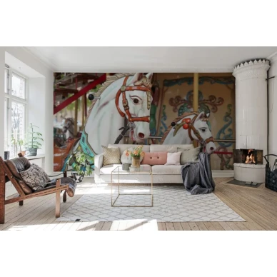 Carousel varikas karusellitapetti olohuoneeseen Rebel Wallsilta R11881 image