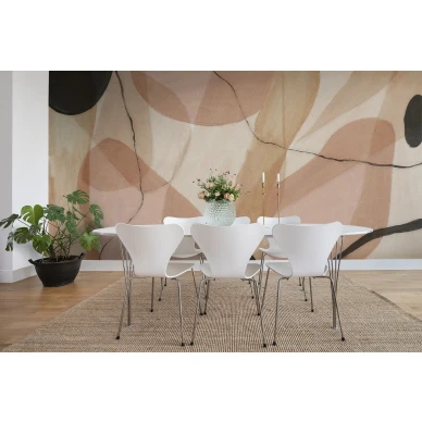Asana rauhallinen abstrakti muraltapetti ruokailuhuoneeseen Rebel Wallsilta R17021 image